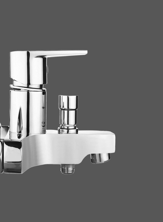 Hindware Amazon F320018CP Brass Single Lever Bath and Hand Shower Wall Mount Mixer Exposed with Chrome Finish for Bathroom with Tip-Ton - Image 5